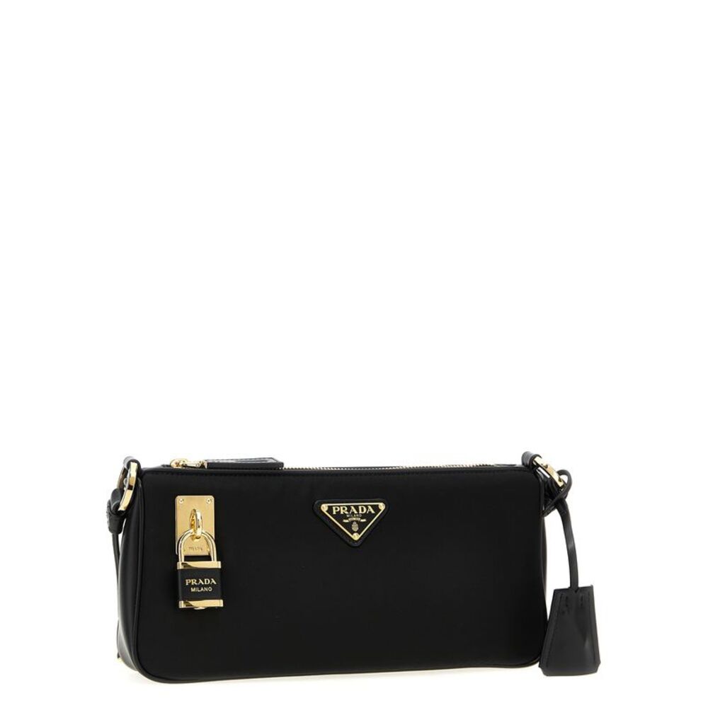 Prada Black Polyamide Shoulder Women's Bag
